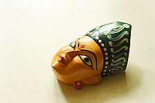 Handmade Wooden Mask - Tribal Goddess