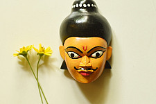 Handmade Wooden Mask - Eklavya