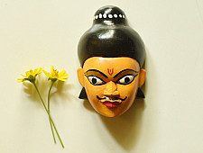 Handmade Wooden Mask - Eklavya
