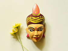 Handmade Wooden Mask - Tribal Woman (A)
