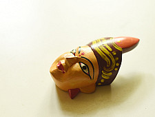 Handmade Wooden Mask - Tribal Woman (A)