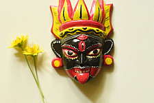 Handmade Wooden Mask - Kaali