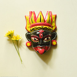 Handmade Wooden Mask - Kaali