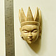 wooden mask from bangal - tribal women
