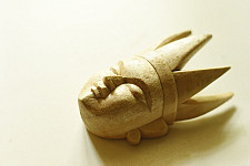 Handmade Wooden Mask - Tribal Woman (B)