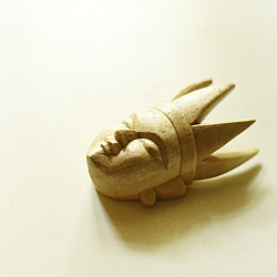 Handmade Wooden Mask - Tribal Woman (B)