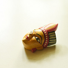 Handmade Wooden Mask - Tribal Woman (C)