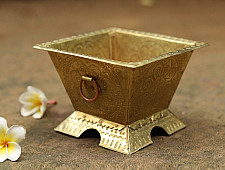 Ahar ✽ Brass ~ Havankund ( 5" x 5" x 3.2" Small )