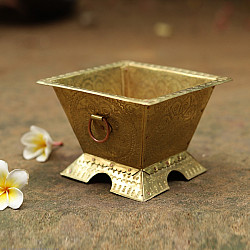 Ahar ✽ Brass ~ Havankund ( 5" x 5" x 3.2" Small )