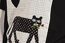 Handmade Applique Tshirt | Baghira (Black)