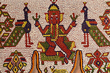 Prachin . प्राचीन  ❂ Antique traditional Beadwork Wall Toran ( 44x17 inch )