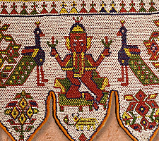 Prachin . प्राचीन  ❂ Antique traditional Beadwork Wall Toran ( 44x17 inch )