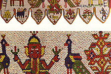 Prachin . प्राचीन  ❂ Antique traditional Beadwork Wall Toran ( 44x17 inch )