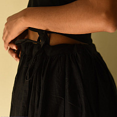 Loom & Light - Handloom Cotton Skirt ~ Black