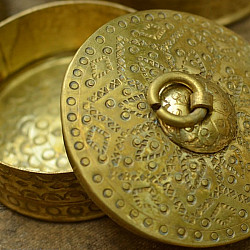 Ahar ✽ Brass ~ Dabro / Brass Box- Set of Thee (Small, Medium, Large )