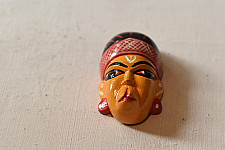 Handmade Wooden Mask - Hanuman