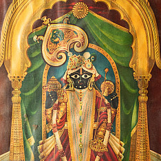 Memory Lines | Indian Antique Print | ranchhod ji  ( With Frame) 