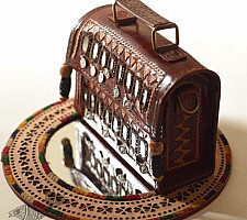 Be Nomadic ~ Kutchi Embroidery & Mirror Work - Leather Handbag / Leather Sling Bag
