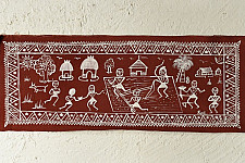 Muria Painting | Bhitti Chitra ( 22" x 8.5" )