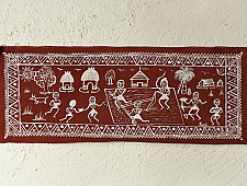 Muria Painting | Bhitti Chitra ( 22" x 8.5" )