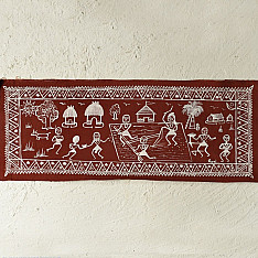 Muria Painting | Bhitti Chitra ( 22" x 8.5" )