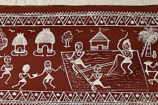Muria Painting | Bhitti Chitra ( 22" x 8.5" )