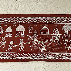 Muria Painting | Bhitti Chitra ( 22" x 8.5" )