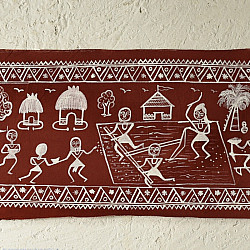 Muria Painting | Bhitti Chitra ( 22" x 8.5" )
