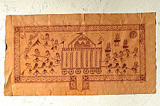 Muria Painting | Bhitti Chitra ~ Goncha festival ( 14" x 26" )