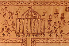 Muria Painting | Bhitti Chitra ~ Goncha festival ( 14" x 26" )