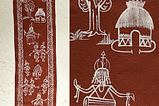 Muria Painting | Bhitti Chitra ~  Bastar Dussehra ( 10" x  24" )