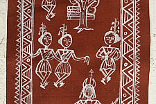 Muria Painting | Bhitti Chitra ~  Bastar Dussehra ( 10" x  24" )