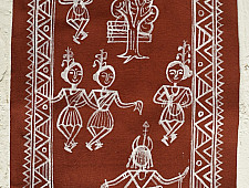 Muria Painting | Bhitti Chitra ~  Bastar Dussehra ( 10" x  24" )