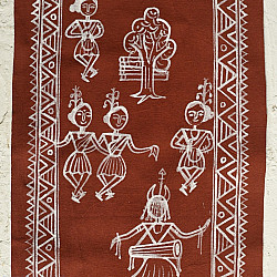 Muria Painting | Bhitti Chitra ~  Bastar Dussehra ( 10" x  24" )