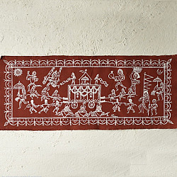 Muria Painting | Bhitti Chitra ~ Ghotul Natrya ( 9" x 32" )