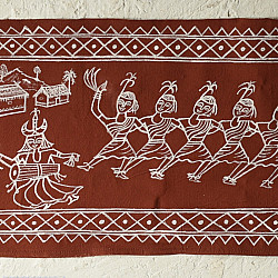 Muria Painting | Bhitti Chitra ~ Mandar Dance ( 9" x 22" )