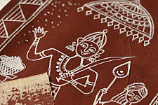 Muria Painting | Bhitti Chitra ~ Mai Bharni ( 23" x 10" )