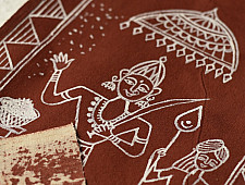 Muria Painting | Bhitti Chitra ~ Mai Bharni ( 23" x 10" )