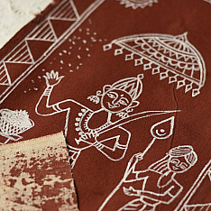 Muria Painting | Bhitti Chitra ~ Mai Bharni ( 23" x 10" )