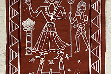 Muria Painting | Bhitti Chitra ~ Mai Bharni ( 23" x 10" )