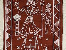 Muria Painting | Bhitti Chitra ~ Mai Bharni ( 23" x 10" )