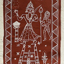 Muria Painting | Bhitti Chitra ~ Mai Bharni ( 23" x 10" )