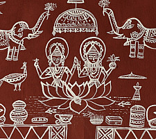 Muria Painting | Bhitti Chitra ~ Lakshmi Jagar ( 11" x 17" )