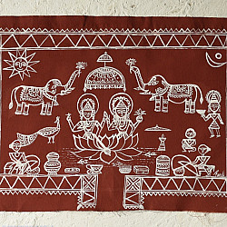 Muria Painting | Bhitti Chitra ~ Lakshmi Jagar ( 11" x 17" )