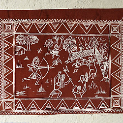 Muria Painting | Bhitti Chitra ~ Shikar ( 11" x 17" )