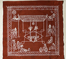 Muria Painting | Bhitti Chitra ~ Wedding ( 23" x 23" )