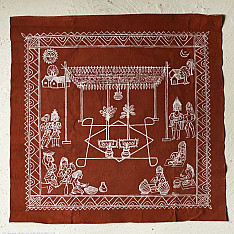Muria Painting | Bhitti Chitra ~ Wedding ( 23" x 23" )