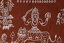 Muria Painting | Bhitti Chitra ~ Danteshwari Jatra ( 23" x 23" )