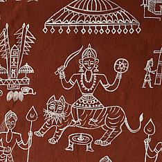 Muria Painting | Bhitti Chitra ~ Danteshwari Jatra ( 23" x 23" )