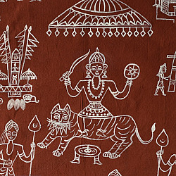 Muria Painting | Bhitti Chitra ~ Danteshwari Jatra ( 23" x 23" )